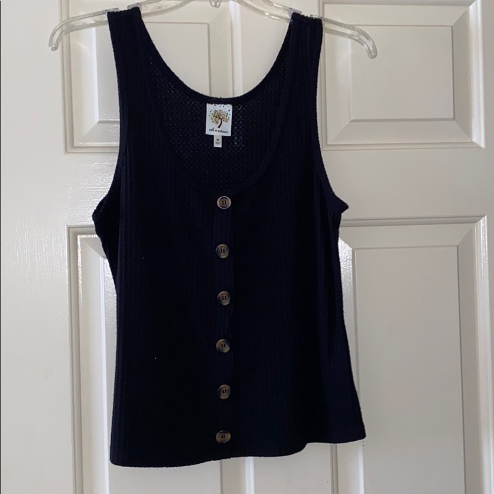 Black tank top with Buttons